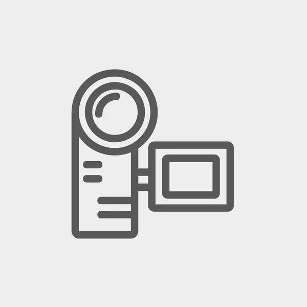 Videokamera vékony vonal ikon — Stock Vector