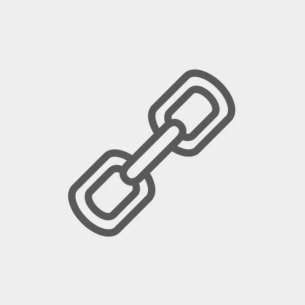 Catena metallica maglie icona linea sottile — Vettoriale Stock