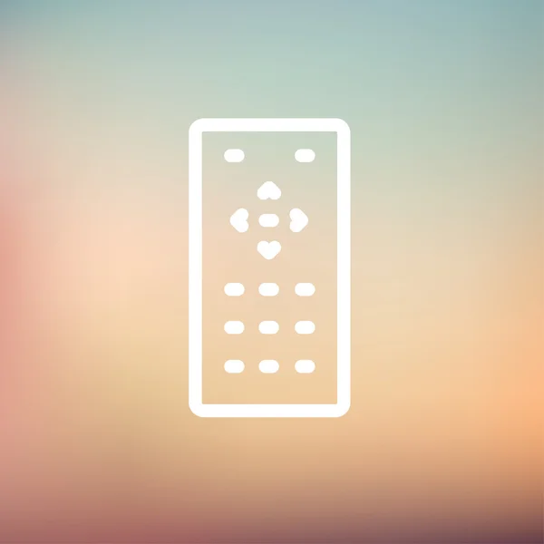 Icône de ligne mince à télécommande — Image vectorielle
