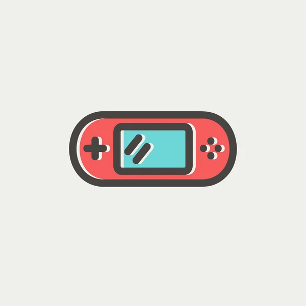 Contrôleur de jeu vidéo icône de ligne mince — Image vectorielle