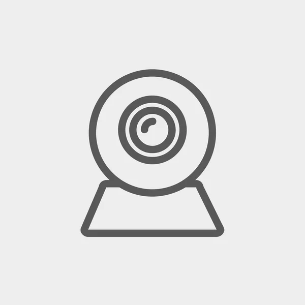 Web camera icona linea sottile — Vettoriale Stock