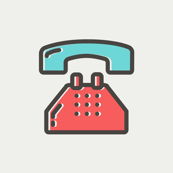 Dunne lijn telefoonpictogram — Stockvector