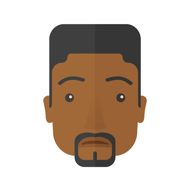 Face of a sad black guy. — Stock Vector