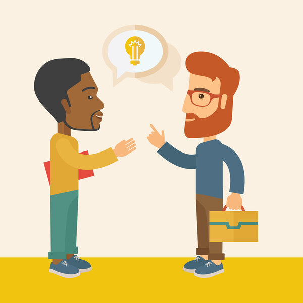 Два бизнесмена говорят о бизнесе
.