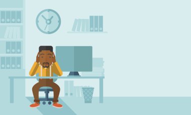 Stres altında overworked işadamıdır.