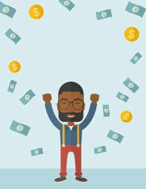 Genç ve neşeli Afrika adam.