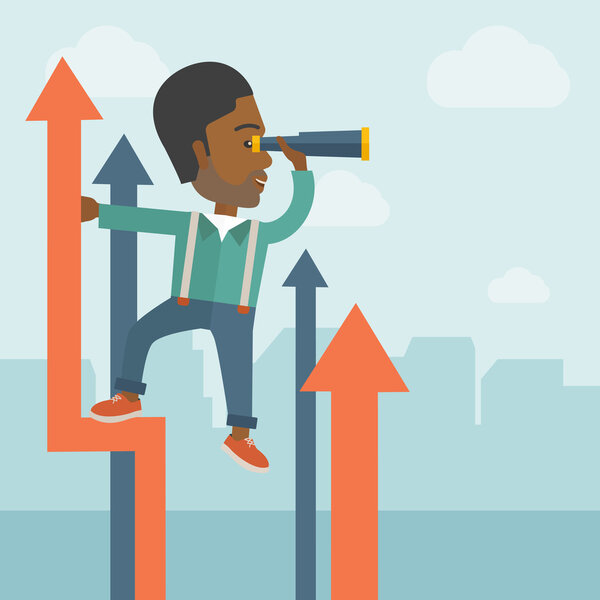 Successful african businessman.