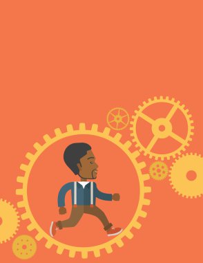 afican adam çalıştıran dişli içinde.