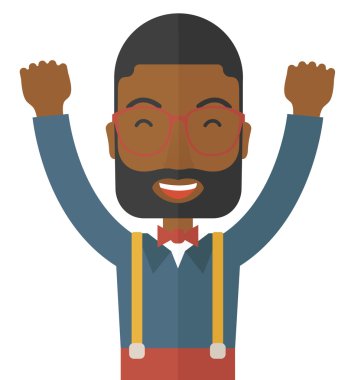 mutlu genç siyah erkek.