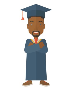 kollarını çapraz ile genç erkek ayakta.