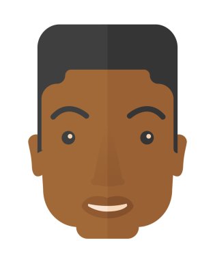 Afrikalı adamın yüzünü.