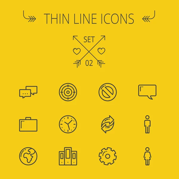 Technology thin line icon set — Stock Vector