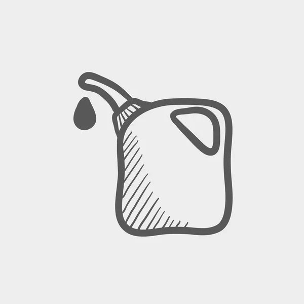 Gas pump nozzle sketch icon — Stockvector