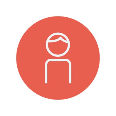 Adam ince çizgi simgesi