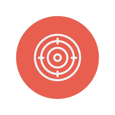 Target board thin line icon