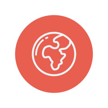 Dünya ince çizgi simgesi