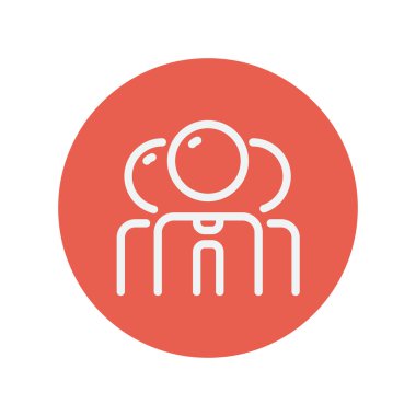 Group of businessmen thin line icon