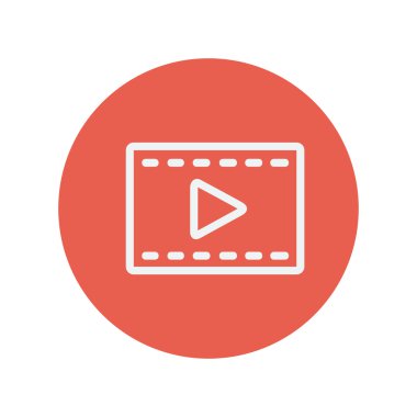 Film strip thin line icon