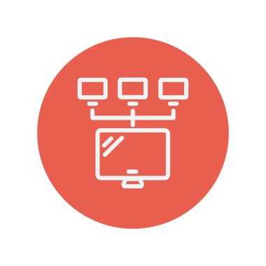 Fotoğraf makinesi ince çizgi simgesiyle ekran