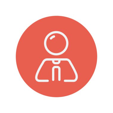 Adam ince çizgi simgesi