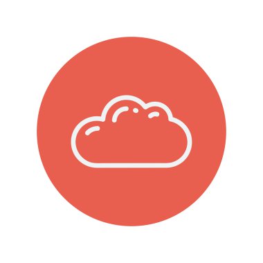 Bulut ince çizgi simgesi