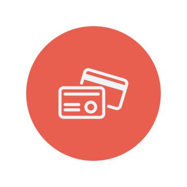 Kredi kartı ince çizgi simgesi