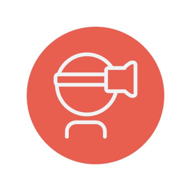 Sanal gerçeklik kulaklık ince çizgi simgesi