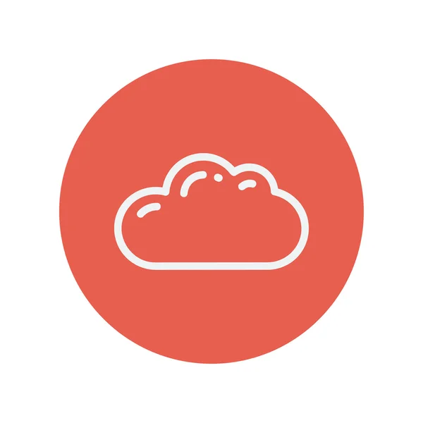 Cloud tunn linje-ikonen — Stock vektor