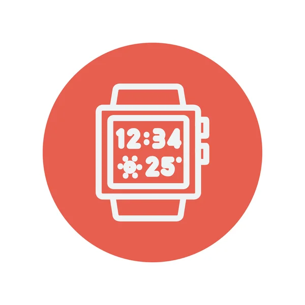 Trendy smartwatch thin line icon — Stockvector