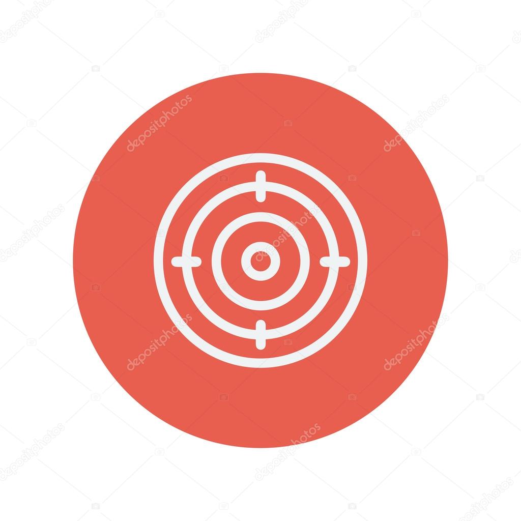 Target board thin line icon