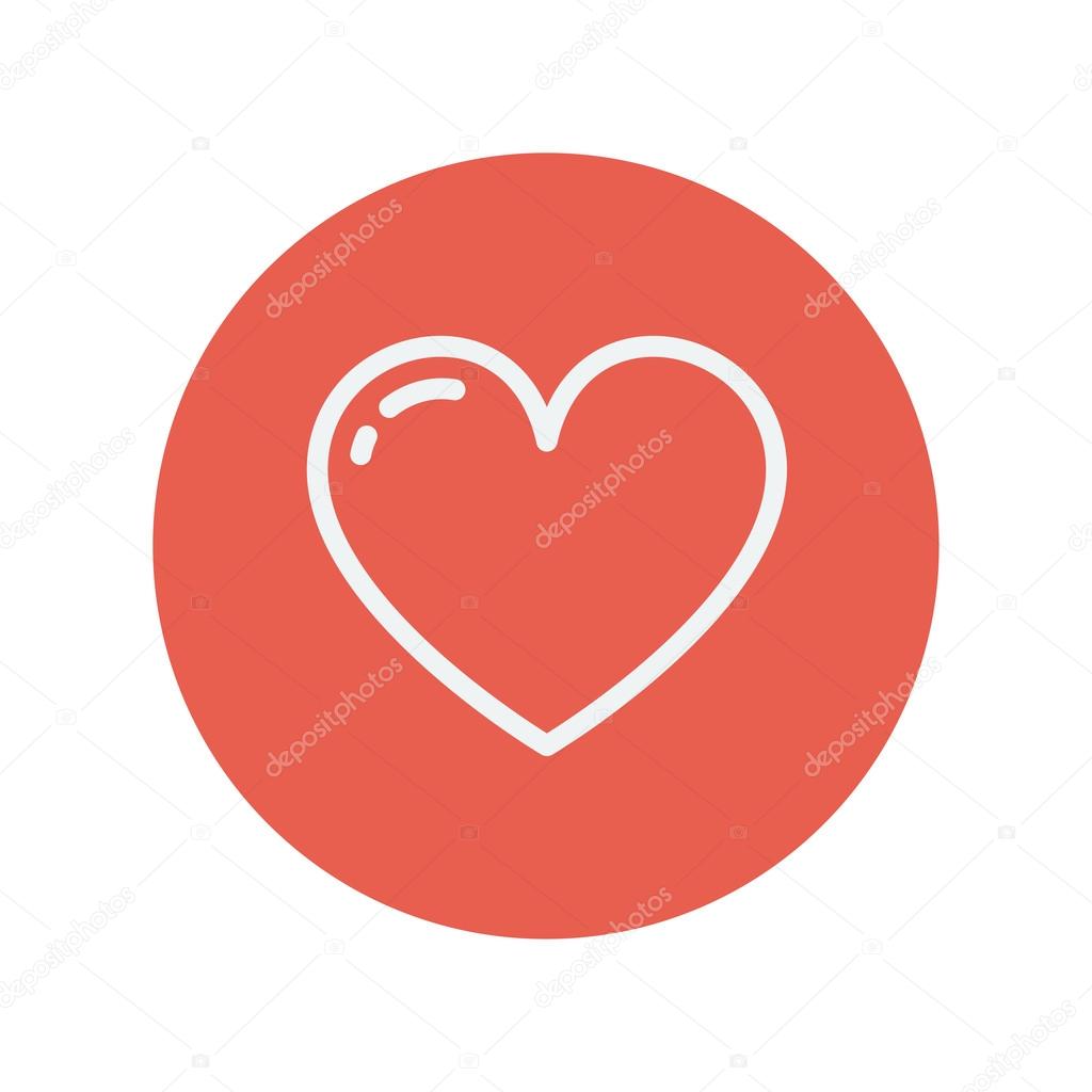 Heart thin line icon