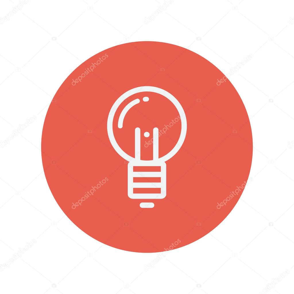 Light bulb thin line icon