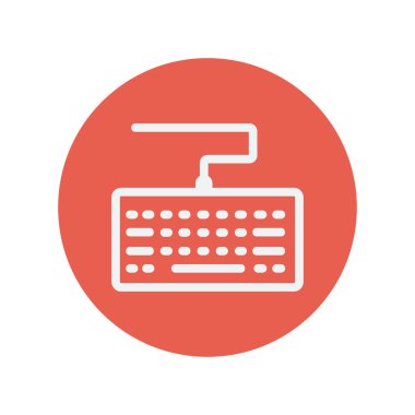 Klavye ince çizgi simgesini