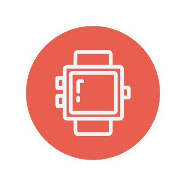 Boş smartwatch ince çizgi simgesi