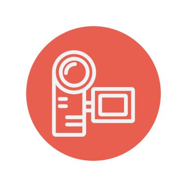 Video kamera ince çizgi simgesi