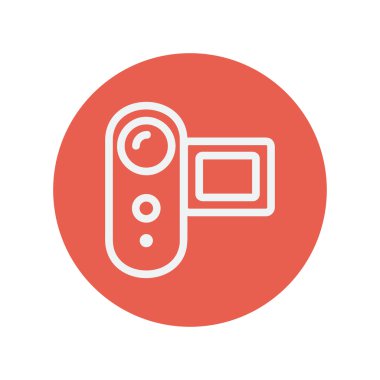 Digital video cam thin line icon
