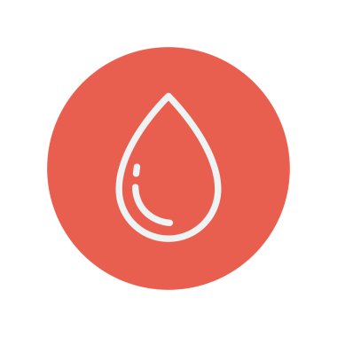 Su damlası ince çizgi simgesi