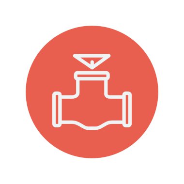 Petrol boru ince çizgi simgesi