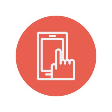 Cep telefonu ince çizgi simgesi