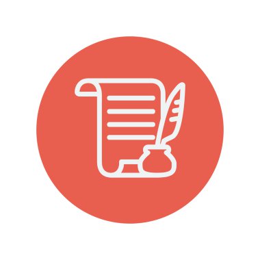 Writing thin line icon