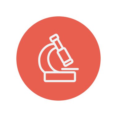 Mikroskop ince çizgi simgesi