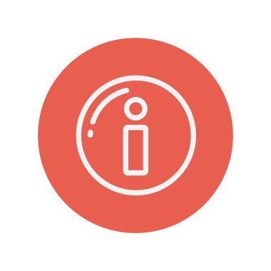 Bilgi işareti satırı simgesi ince