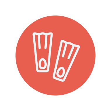 Swimming fippers thin line icon