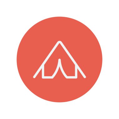 Çadır ince çizgi simgesi