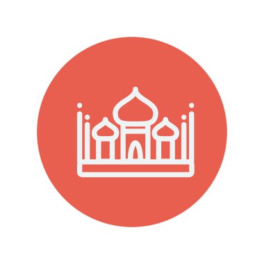 Islamic mosque thin line icon