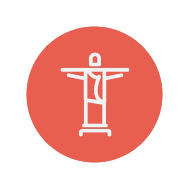 Cricifix symbol thin line icon