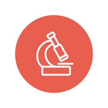 Mikroskop ince çizgi simgesi