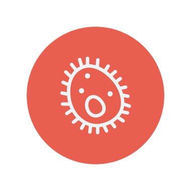 Bakteri ince çizgi simgesi