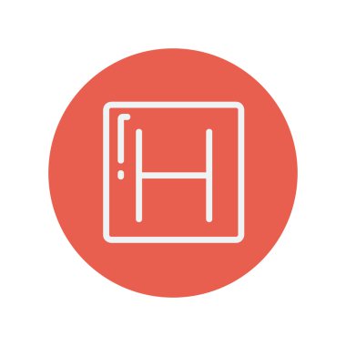 Hastane ince çizgi simgesi