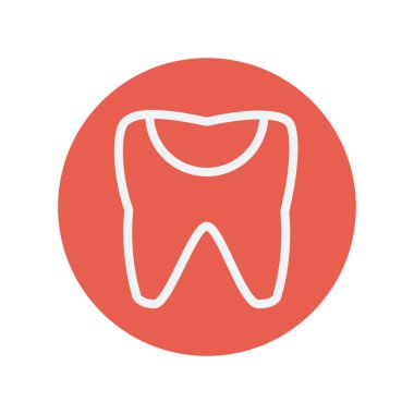 Kırık diş ince çizgi simgesi